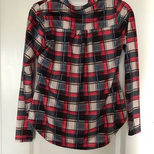 Plaid nursing shirt